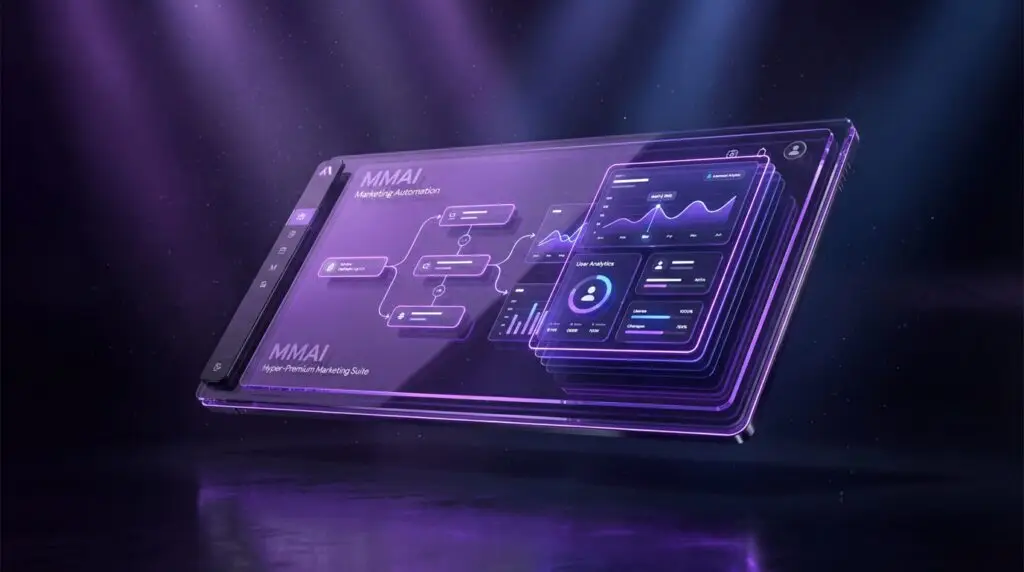 Premium AI marketing dashboard for startup automation workflows
