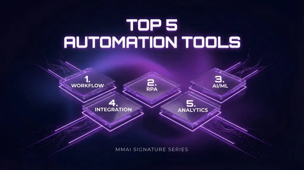 Premium header graphic summarizing top automation tools