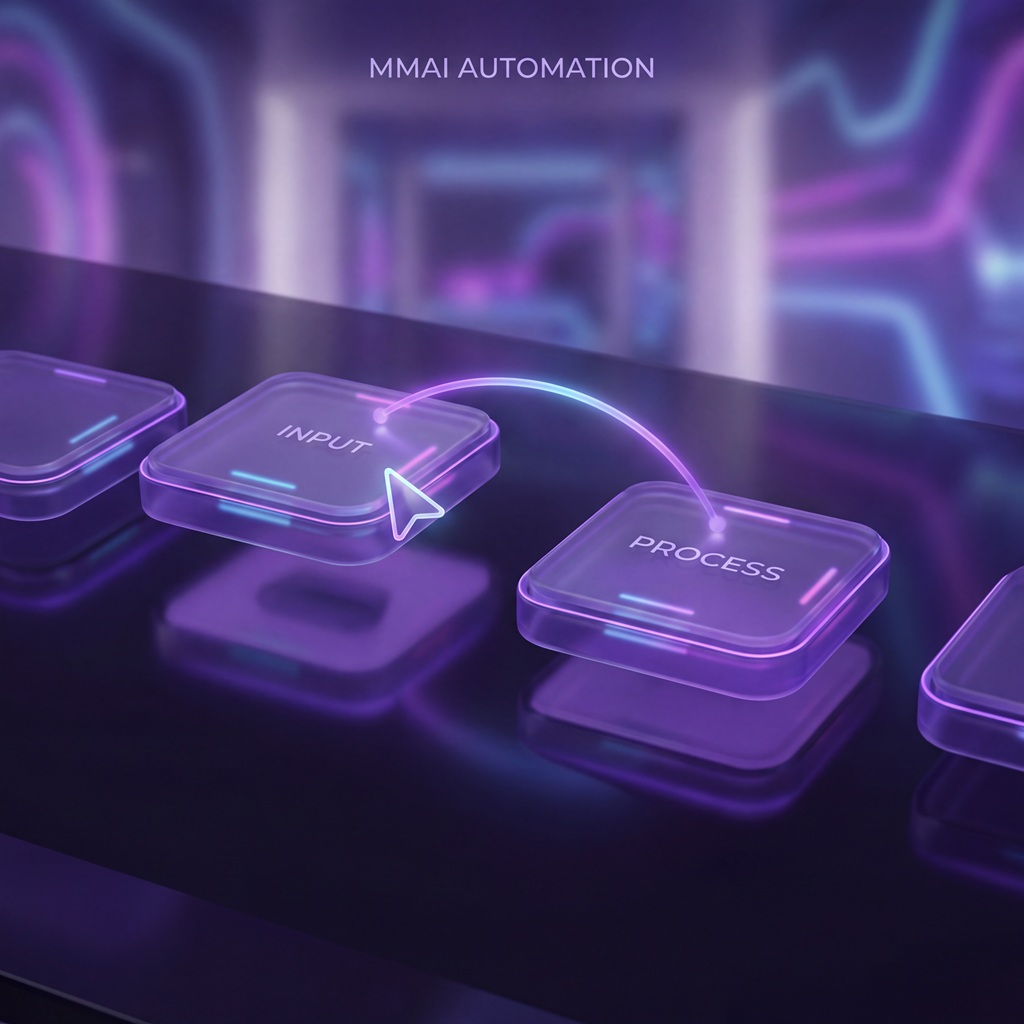 Clean drag-and-drop automation interface