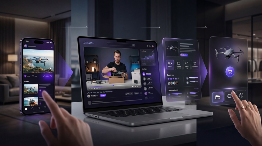 YouTube video influences product discovery evaluation and purchase behavior