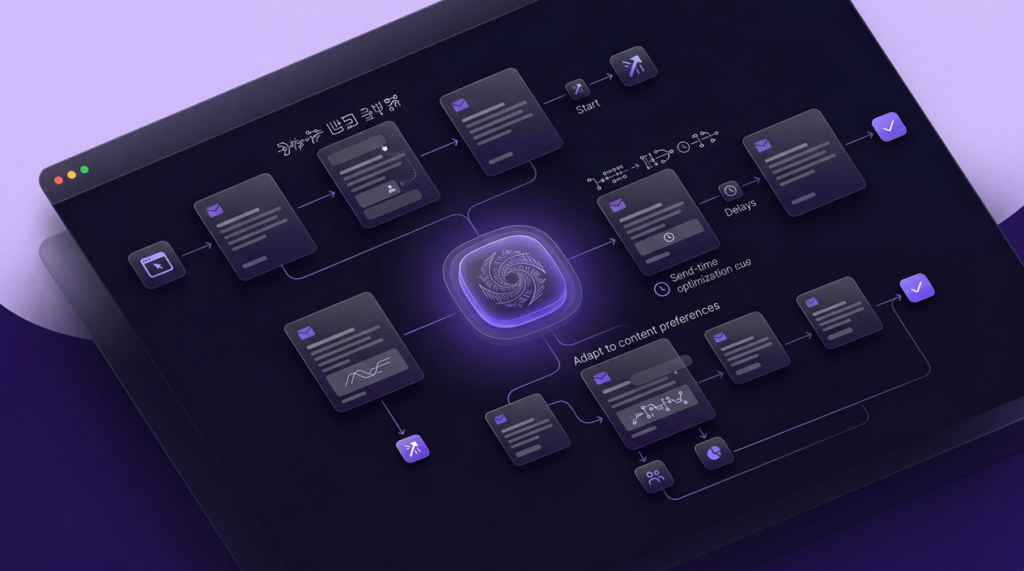 AI email personalization workflow for lead nurturing with optimized timing and content paths