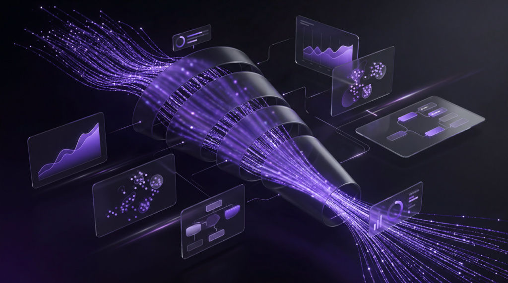 Predictive analytics dashboard for AI lead nurturing across the sales funnel