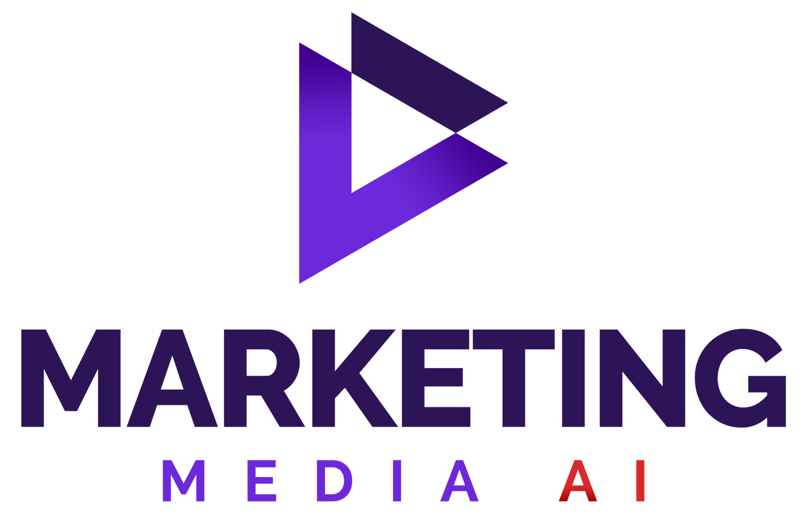 Marketing Media AI logo, featuring stylized MMAI letters in a blue-to-teal gradient with a central 'A' forming an upward arrow, symbolizing AI-driven marketing advancement